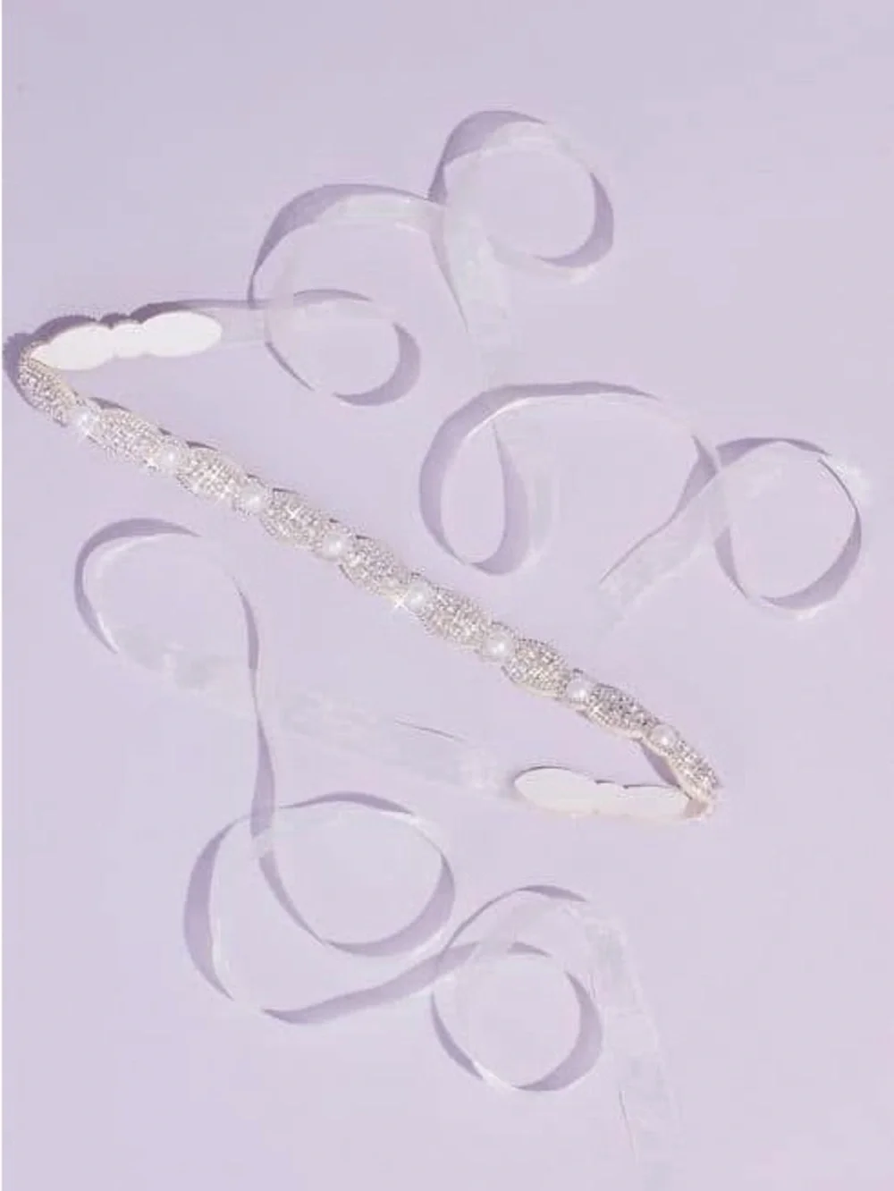 Beaded Pearl Accent Wedding Dress Belt - Ivory